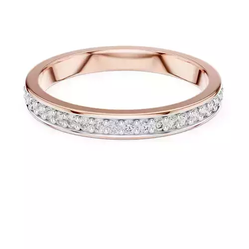 Round Cut Diamond Stacking Wedding Band 3DM STL Video