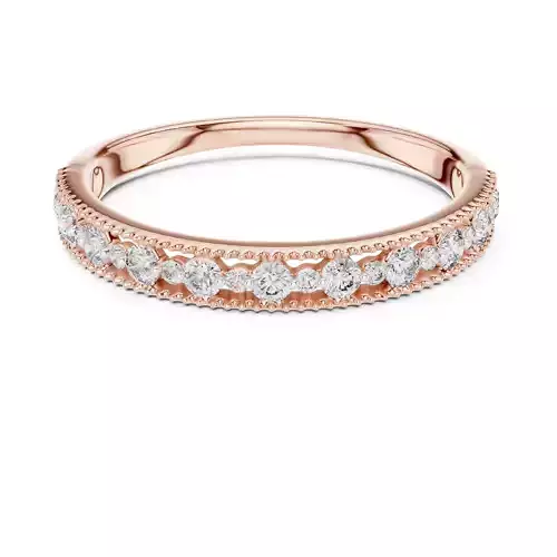 Round Cut Diamond Engagement Wedding Band 3DM STL Video