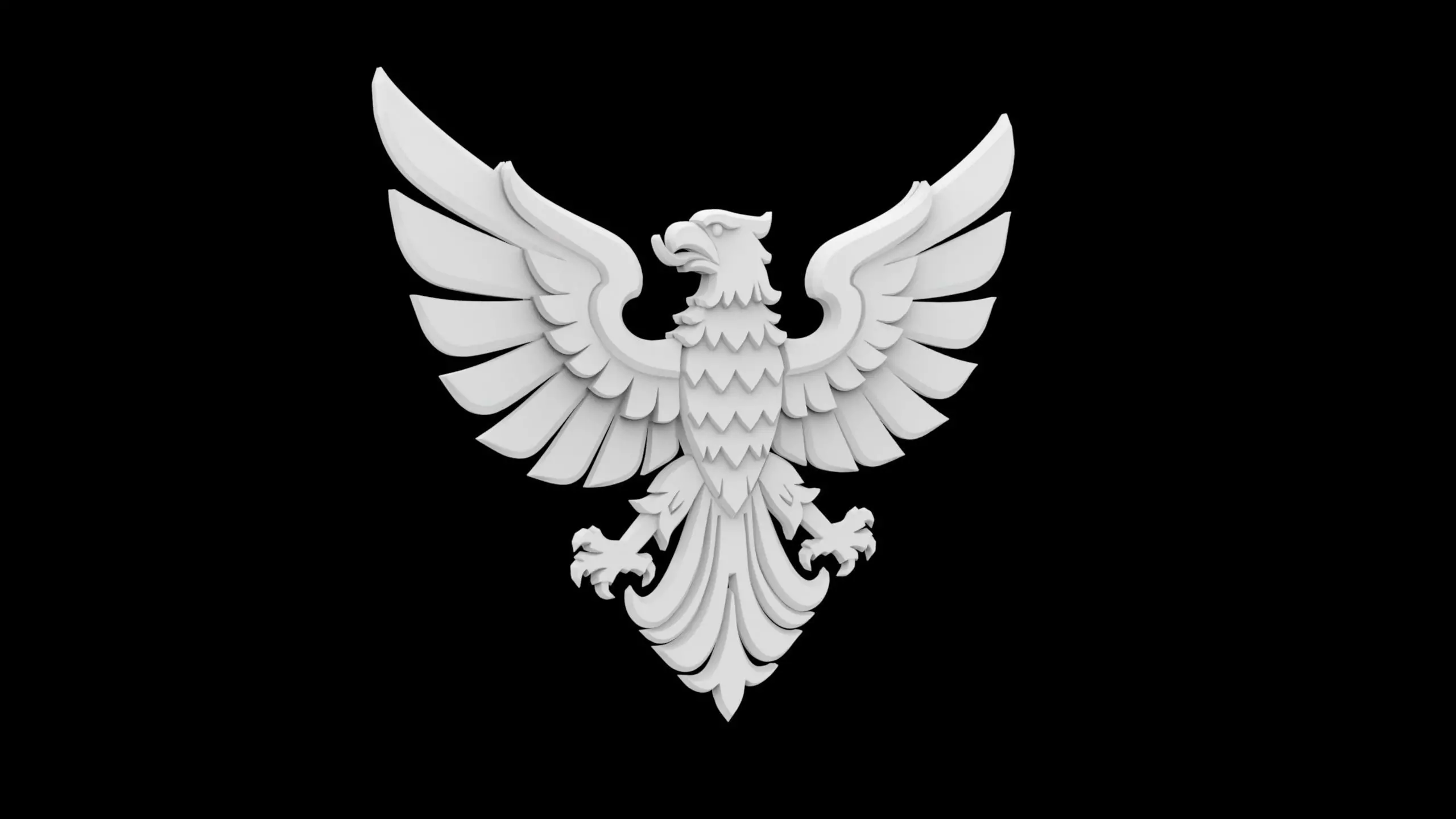 Heraldic Eagle Emblem 3D Print Model 3D print model_6