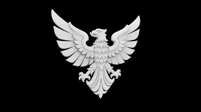 Heraldic Eagle Emblem 3D Print Model