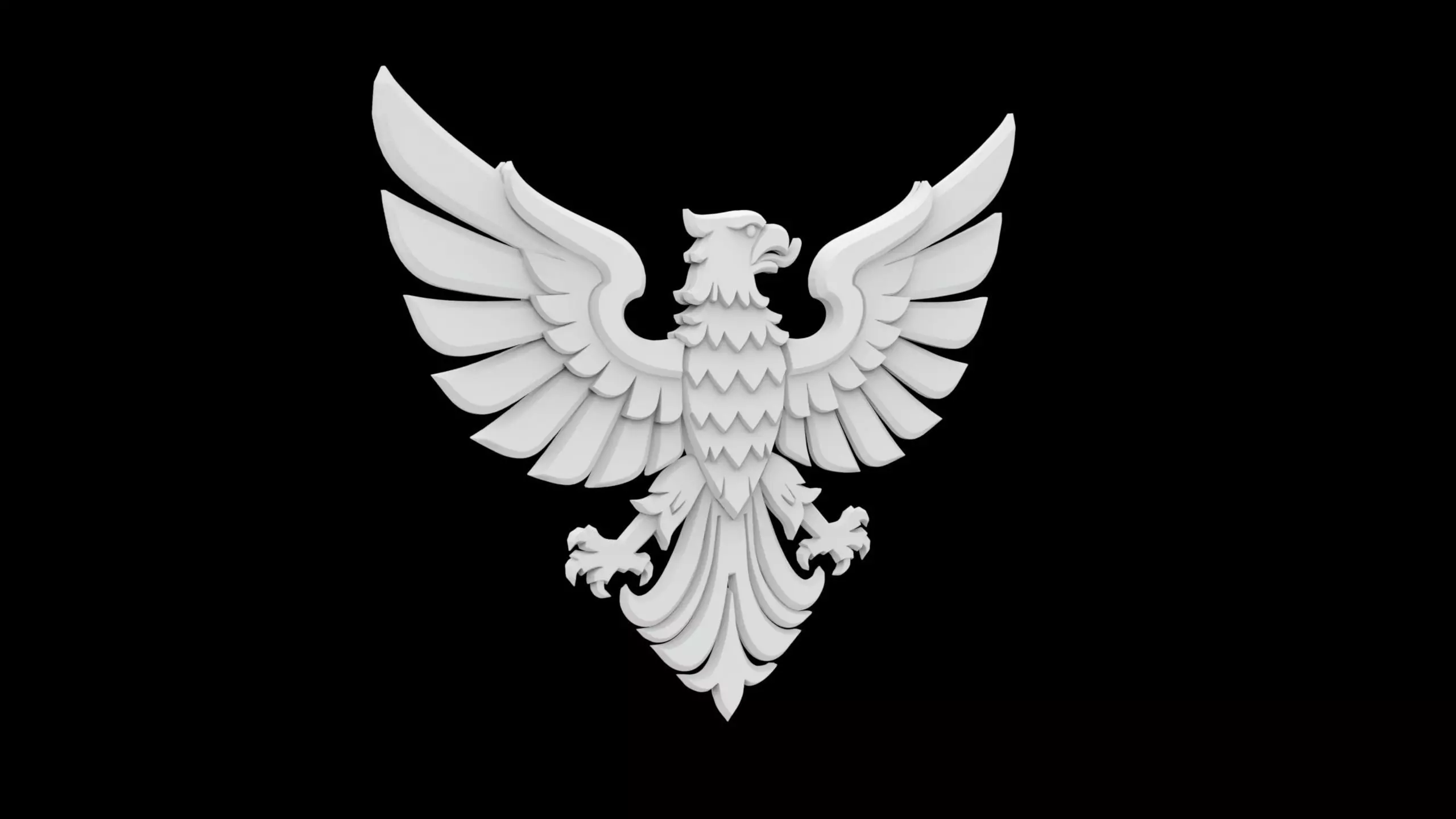 Heraldic Eagle Emblem 3D Print Model 3D print model_3