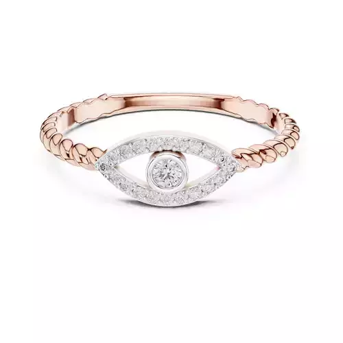 Round Diamond Eye Shape Engagement Ring 3DM STL Video