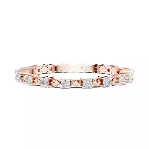 Full Eternity Round Diamond Matching Wedding Band 3DM STL Video