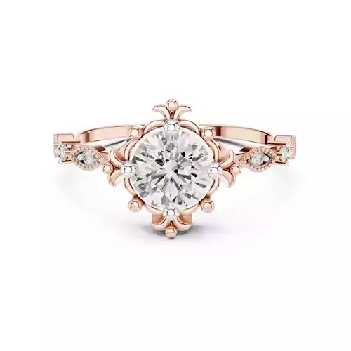 1Ct Round Cut Diamond Engagement Wedding Ring 3DM STL Video 3D print model
