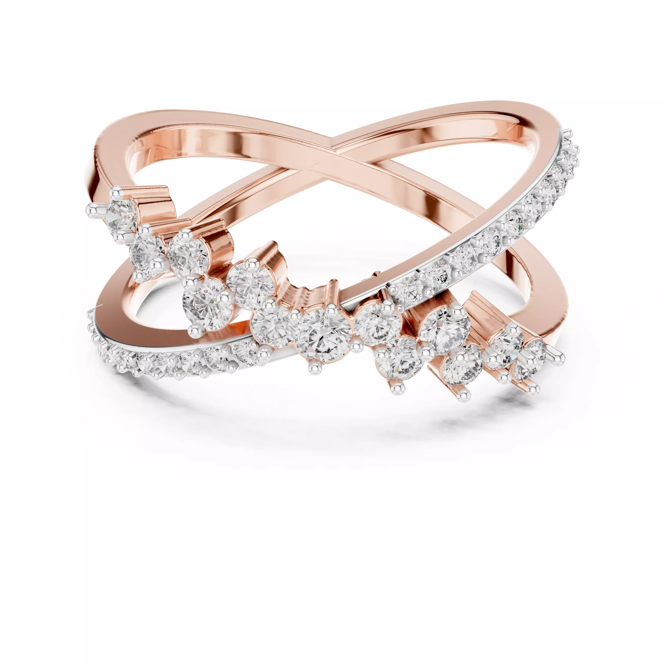 Round Cut Double Band Stacking Wedding Band 3DM STL Video 3D print model