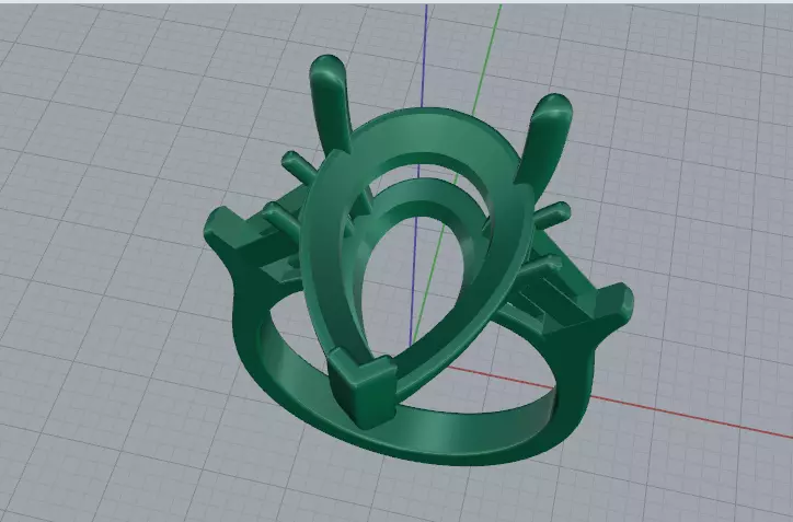 Ring pear Model 7884 3D print model_3