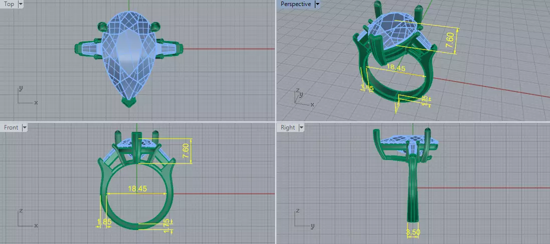 Ring pear Model 7884 3D print model_6