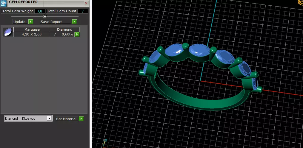 Ring marquise Model 7879 3D print model_8