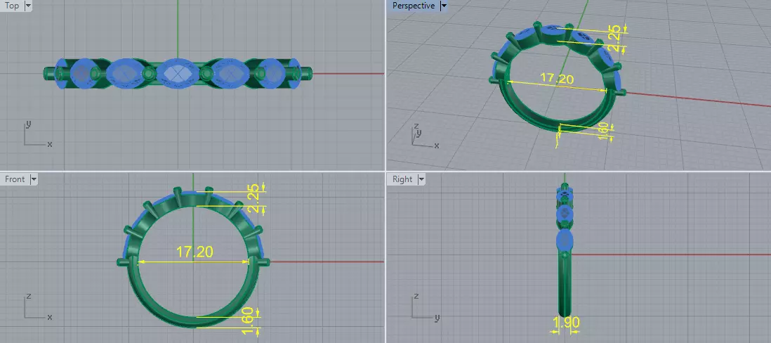 Ring marquise Model 7879 3D print model_6