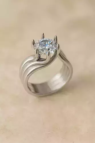 Solitaire engagement rings Model 7874