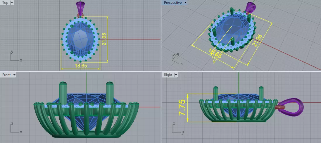 Pendant Model 7872 3D print model_6