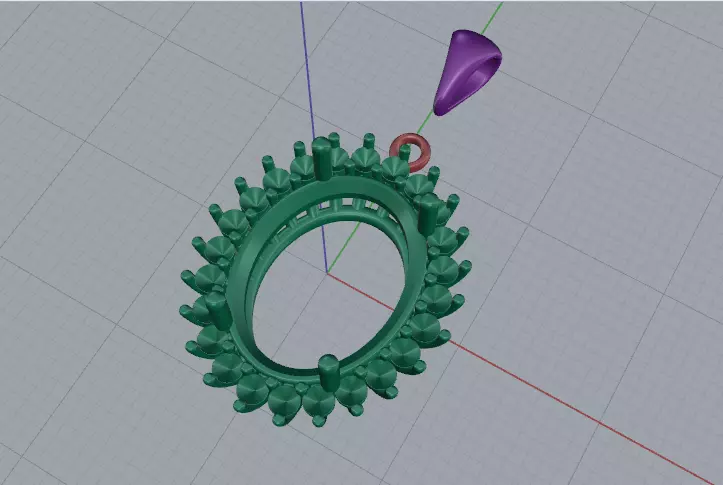 Pendant Model 7872 3D print model_3