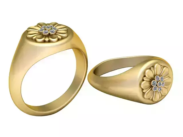 3D GOLD RING 
