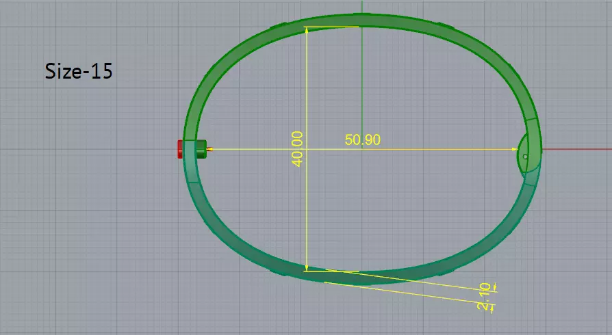 Bracelet cart size 15 Model 7857 3D print model_5