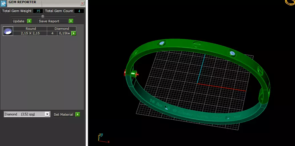 Bracelet cart size 15 Model 7857 3D print model_8