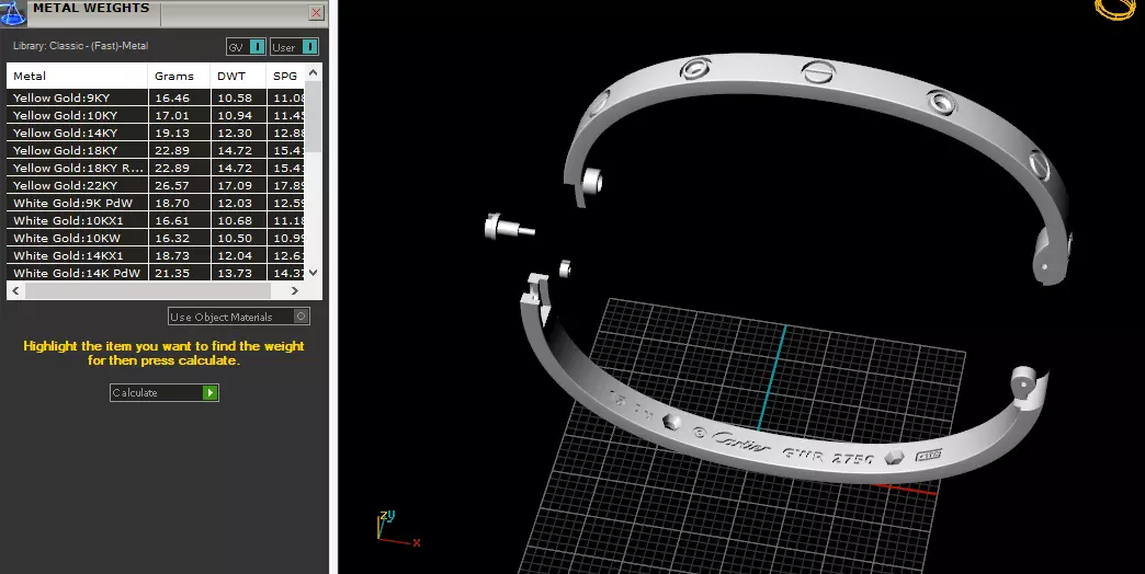 Bracelet cart size 15 Model 7857 3D print model_7