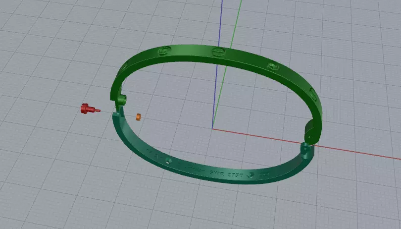 Bracelet cart size 15 Model 7857 3D print model_3