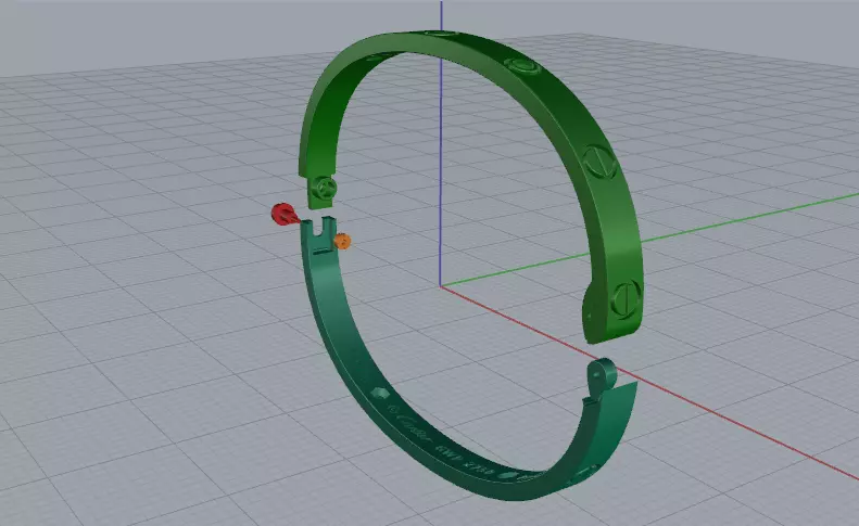 Bracelet cart size 15 Model 7857 3D print model_4