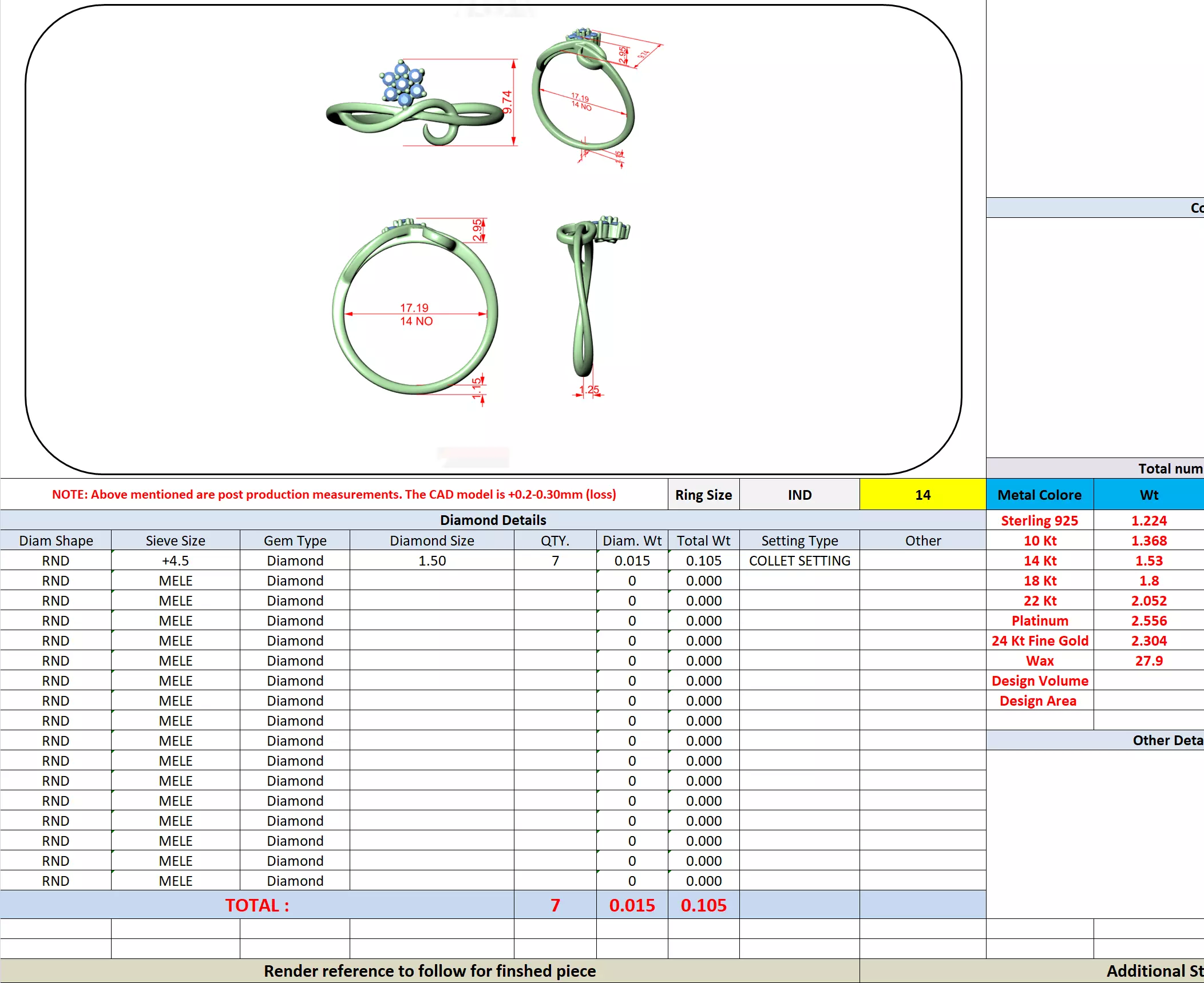 Round Cut Curve Engagement Wedding Ring 3DM STL Video 3D print model_13