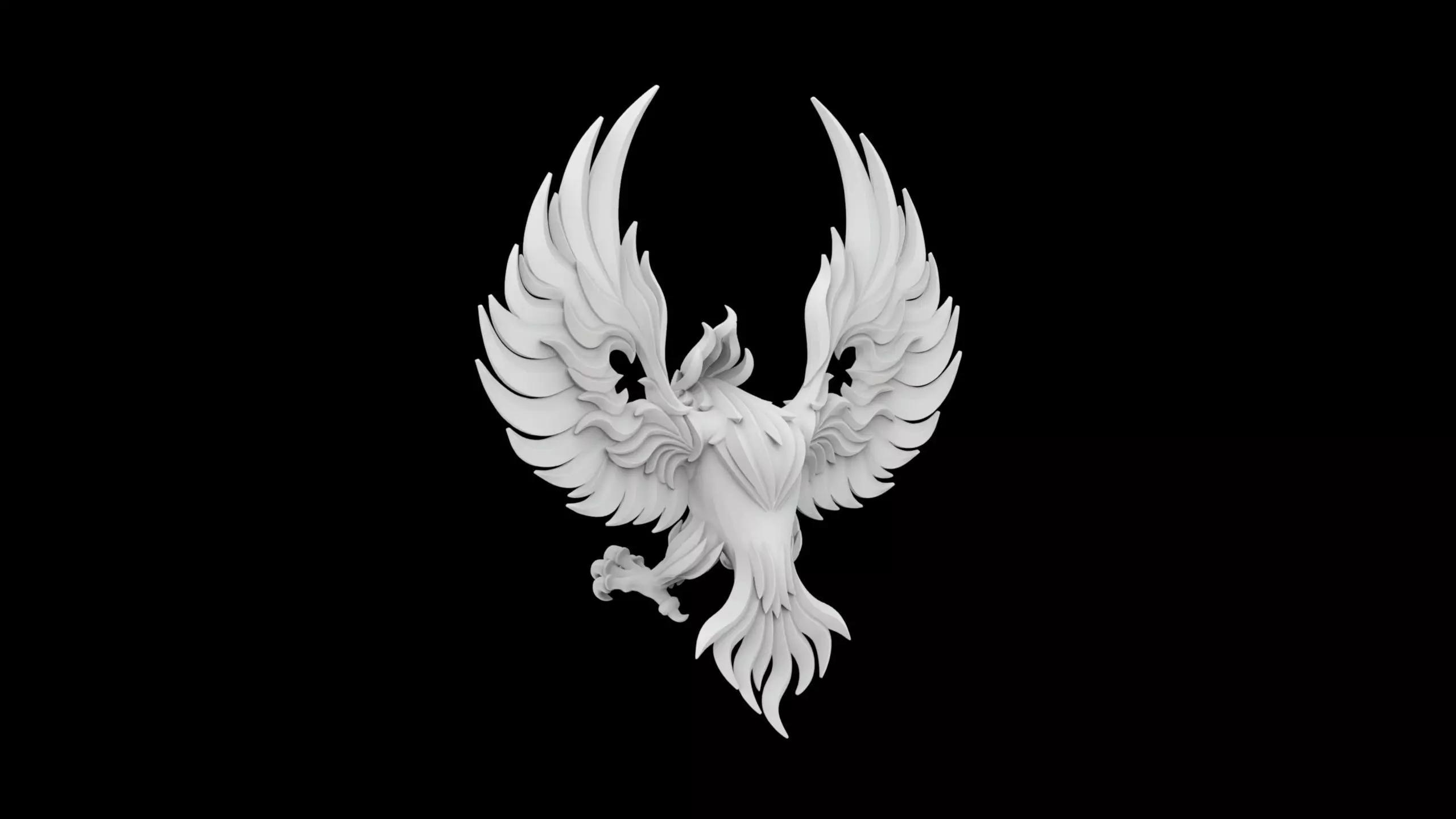 Phoenix-Style Stylized Eagle 3D Print Model 3D print model_3