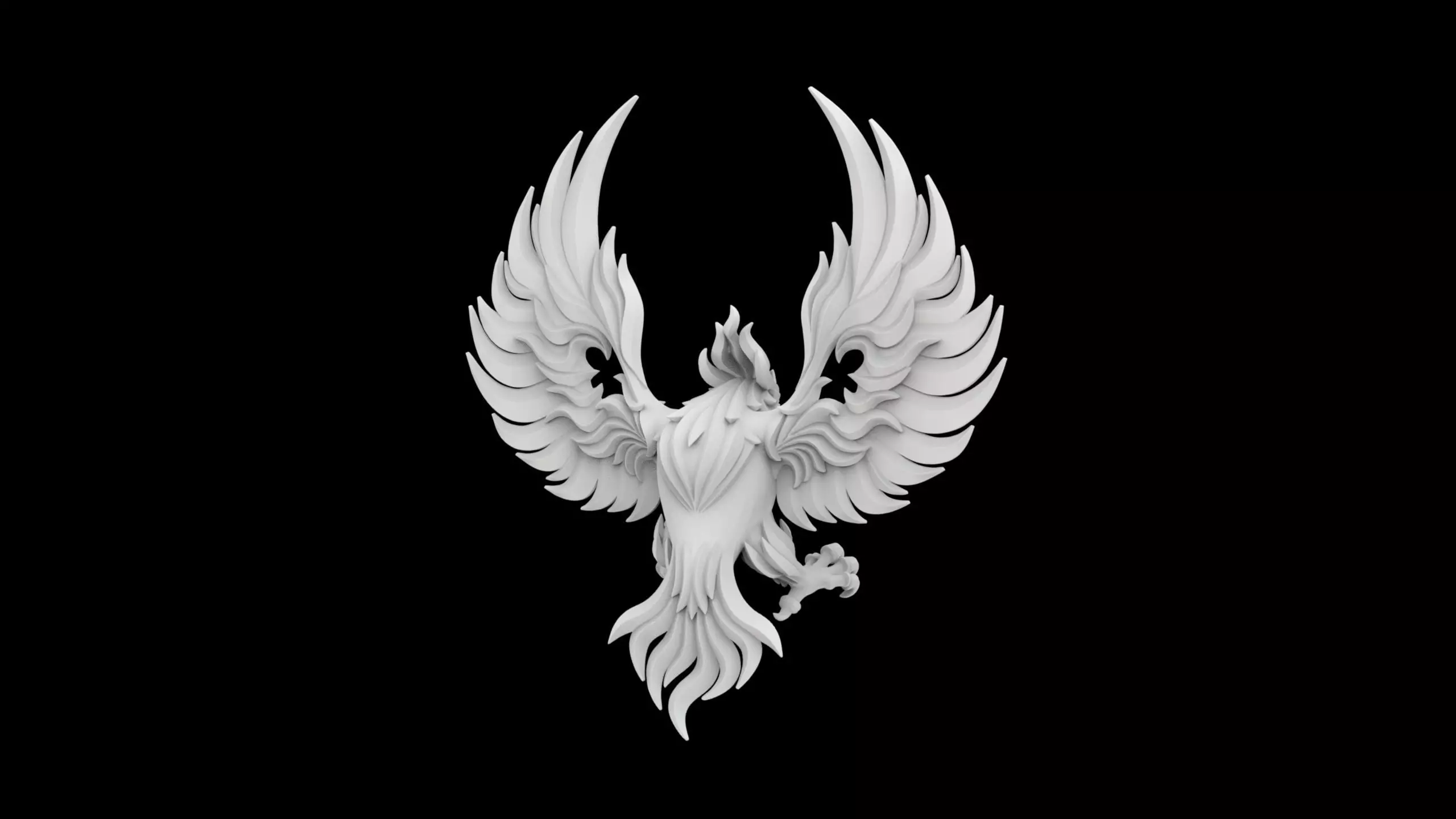 Phoenix-Style Stylized Eagle 3D Print Model 3D print model_4