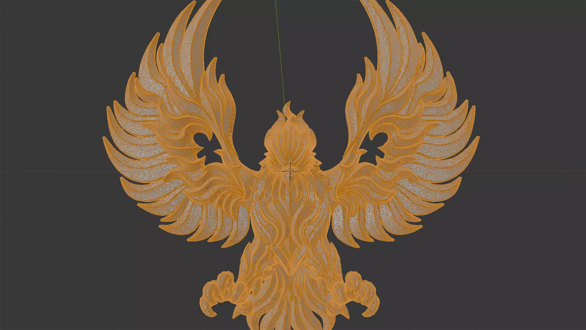 Phoenix-Style Stylized Eagle 3D Print Model 3D print model_7