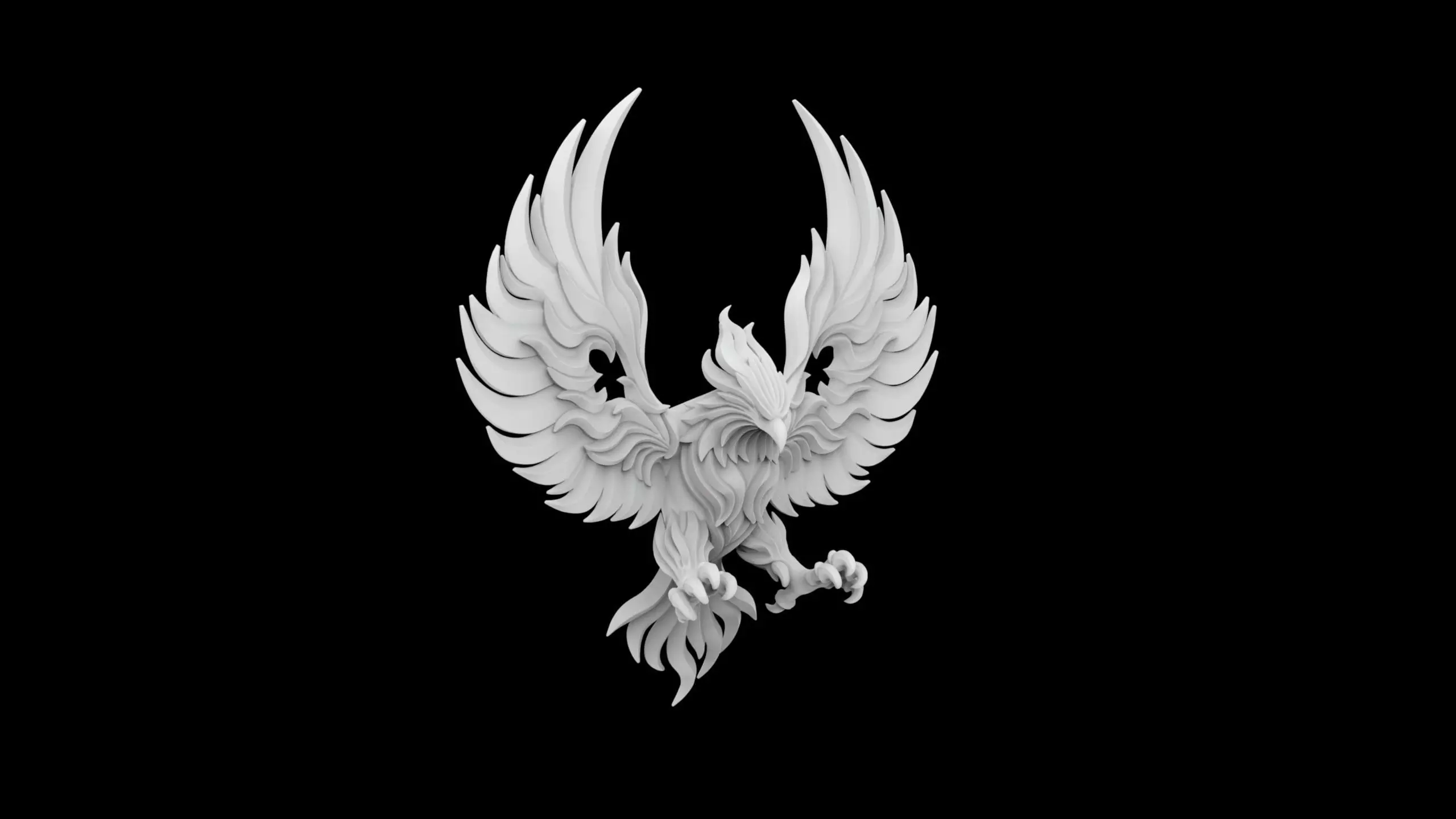 Phoenix-Style Stylized Eagle 3D Print Model 3D print model_6