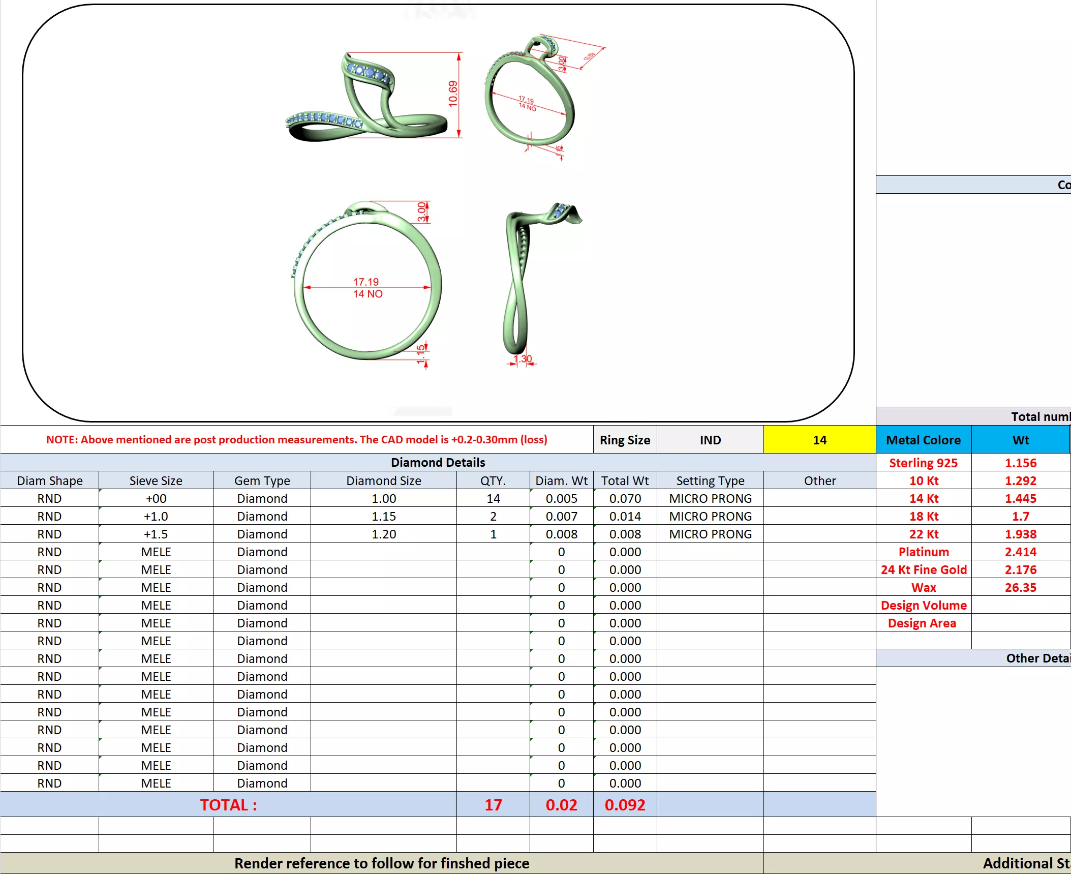 Round Diamond Curve Engagement Wedding Ring 3DM STL Video 3D print model_13