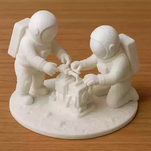 Astronauts Repairing Equipment 3D Print STL