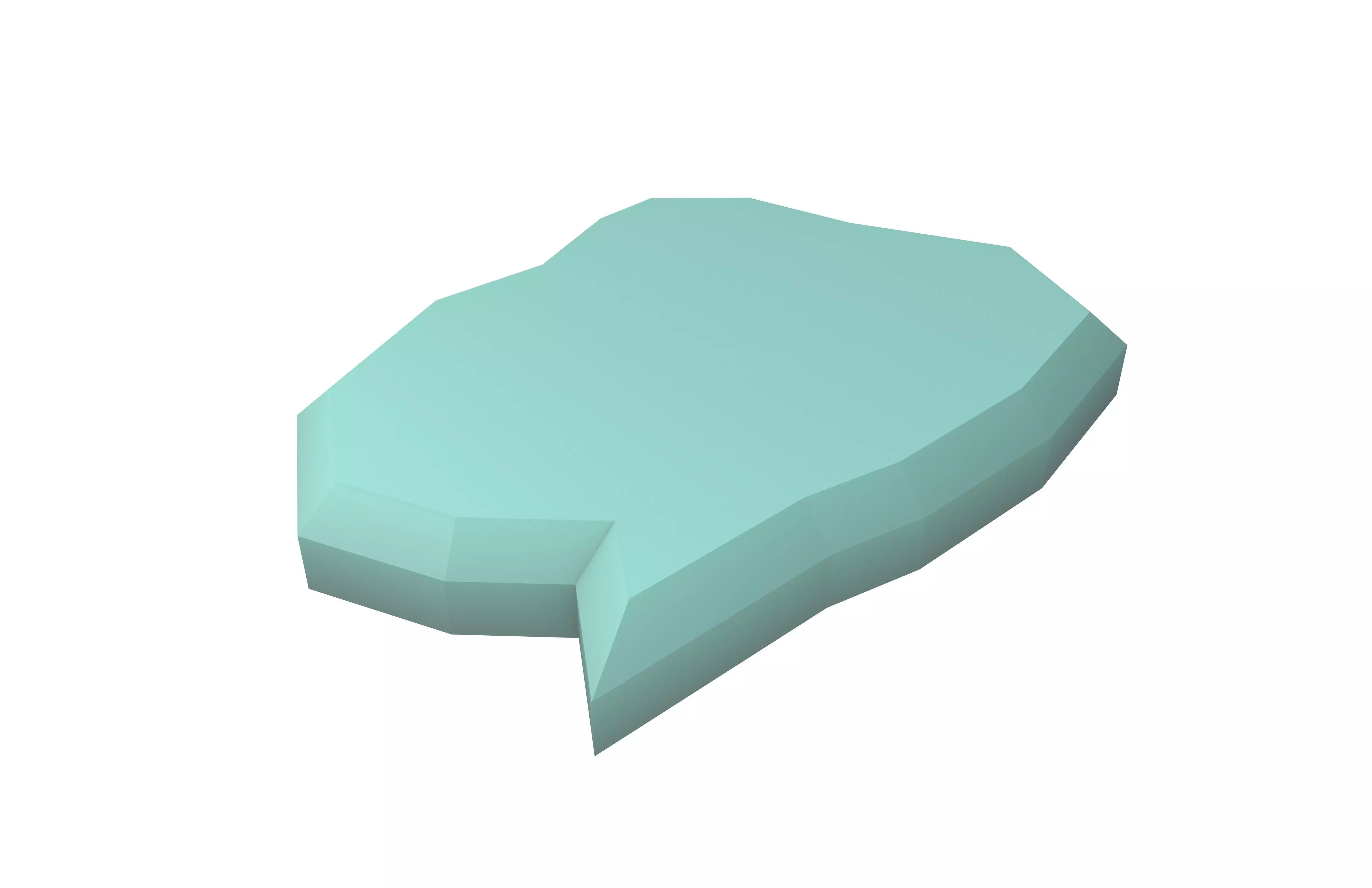 Jumping Game Rock Platform v1 004 Low-poly 3D model_2