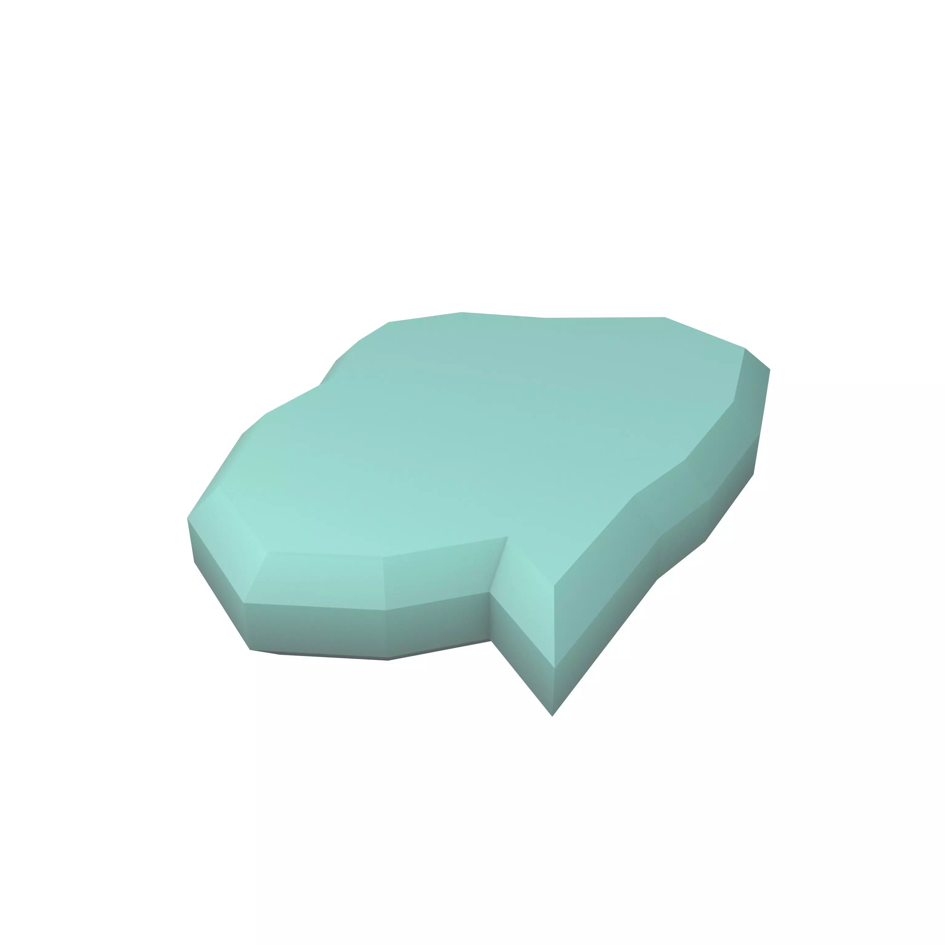 Jumping Game Rock Platform v1 004 Low-poly 3D model_0