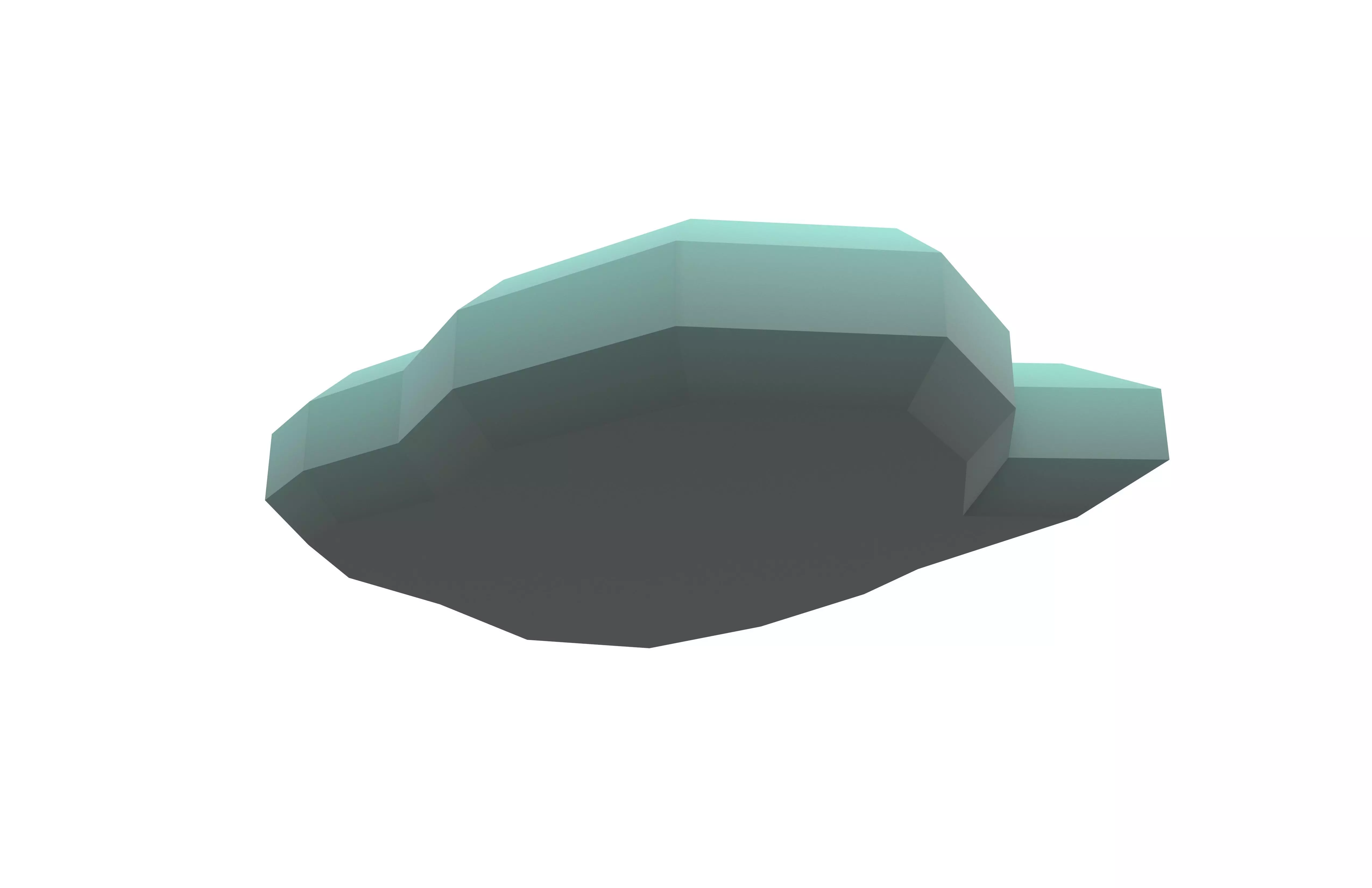 Jumping Game Rock Platform v1 004 Low-poly 3D model_3
