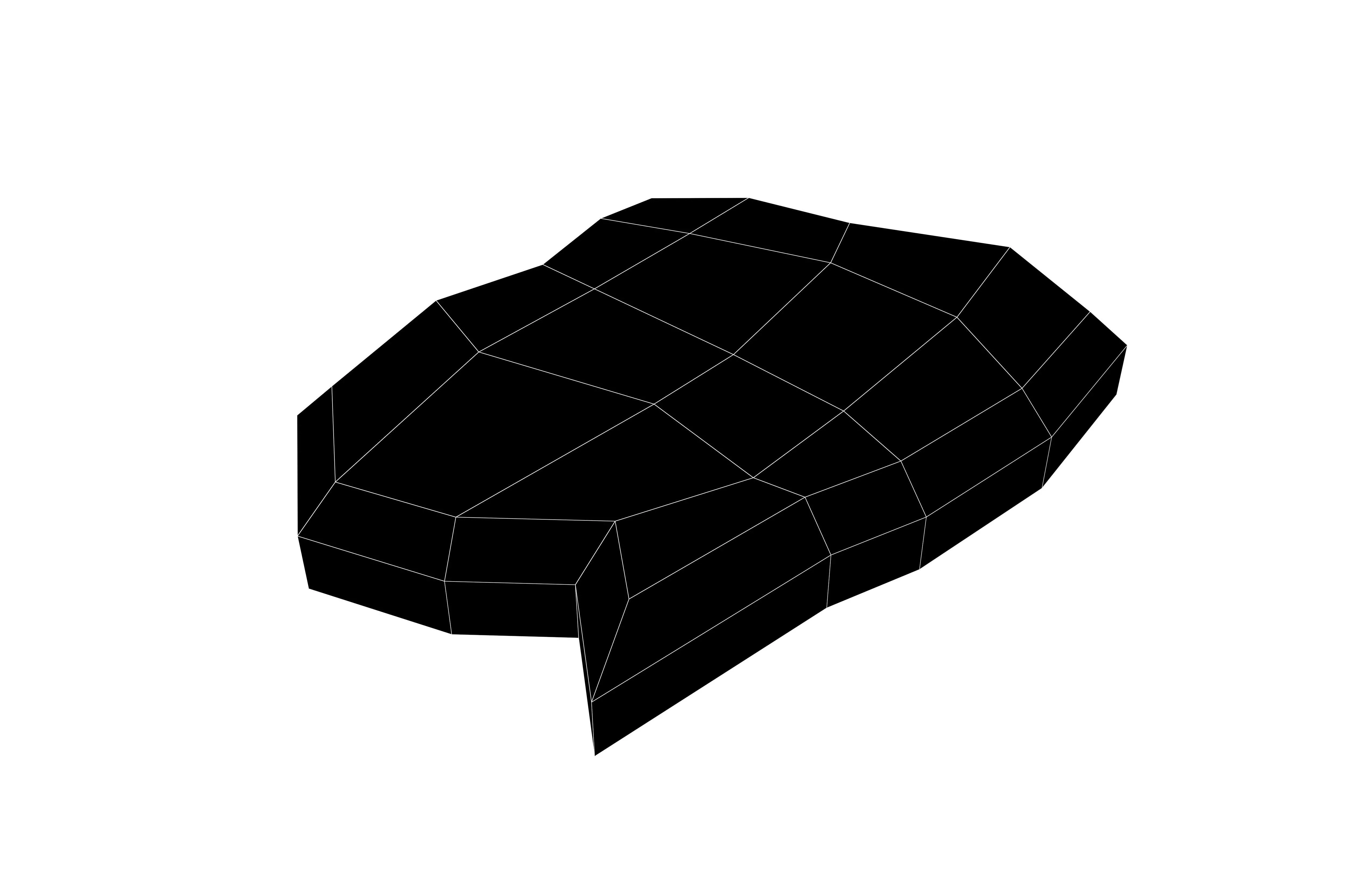 Jumping Game Rock Platform v1 004 Low-poly 3D model_6