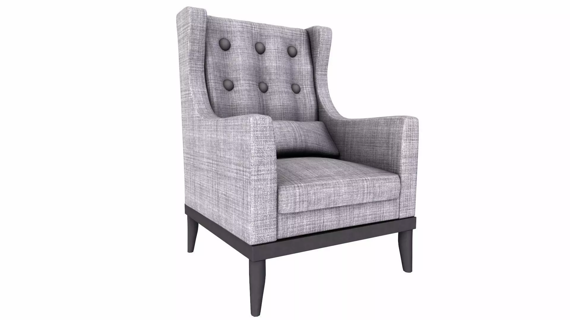 Sofa Single Seater Low-poly 3D model_2