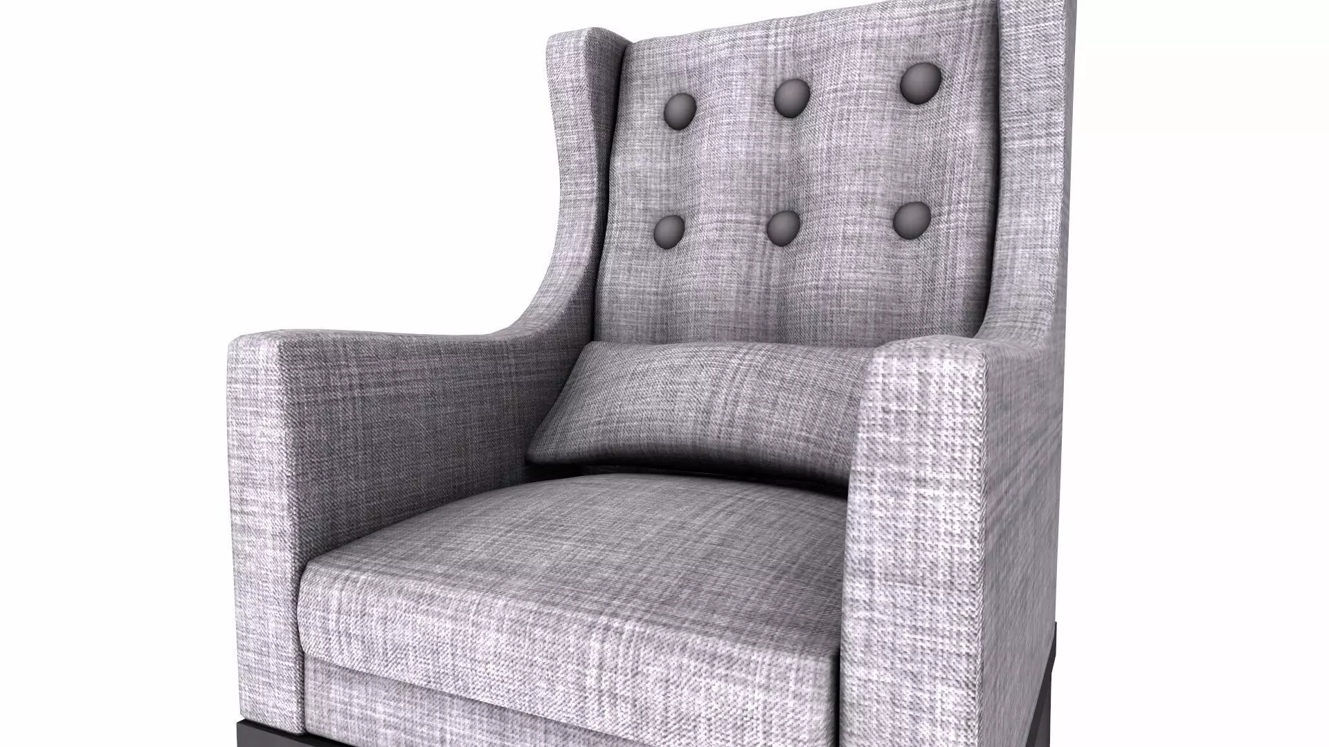 Sofa Single Seater Low-poly 3D model_6