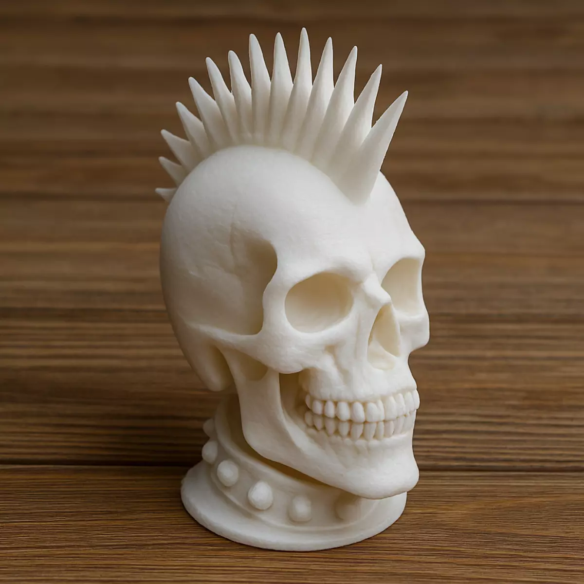 Halloween Punk Skull Figurine 3D print model_0