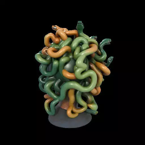 1984  Medusa Gorgon Head 3D Model  magic 3D print model_6