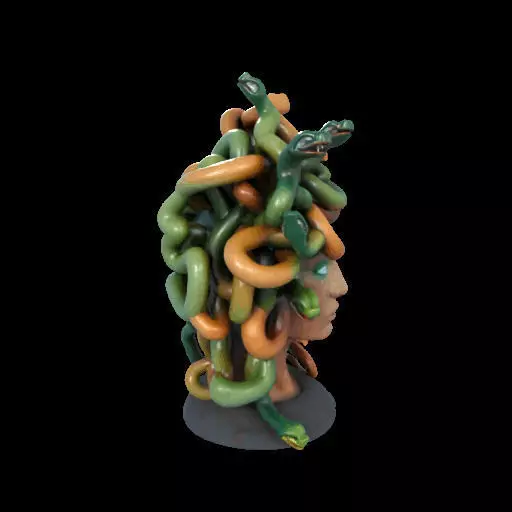 1984  Medusa Gorgon Head 3D Model  magic 3D print model_28