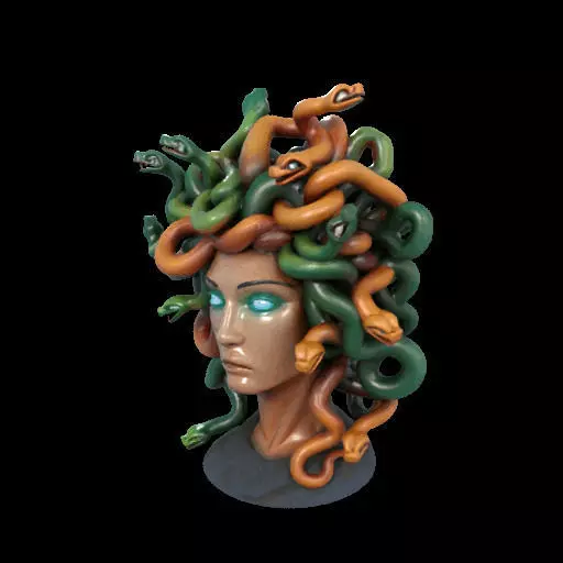 1984  Medusa Gorgon Head 3D Model  magic 3D print model_21