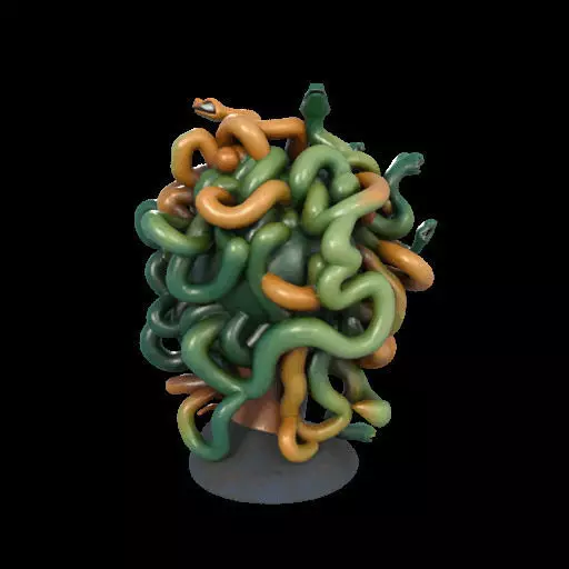1984  Medusa Gorgon Head 3D Model  magic 3D print model_7