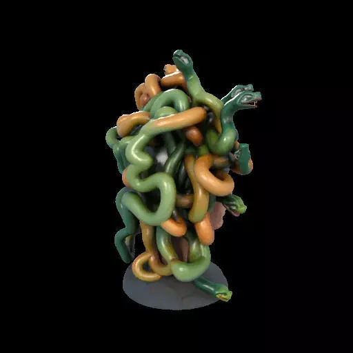 1984  Medusa Gorgon Head 3D Model  magic 3D print model_2