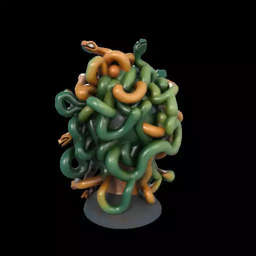 1984  Medusa Gorgon Head 3D Model  magic 3D print model_10