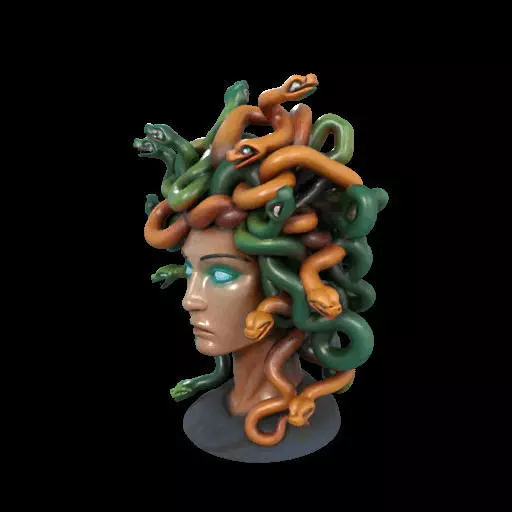 1984  Medusa Gorgon Head 3D Model  magic 3D print model_20