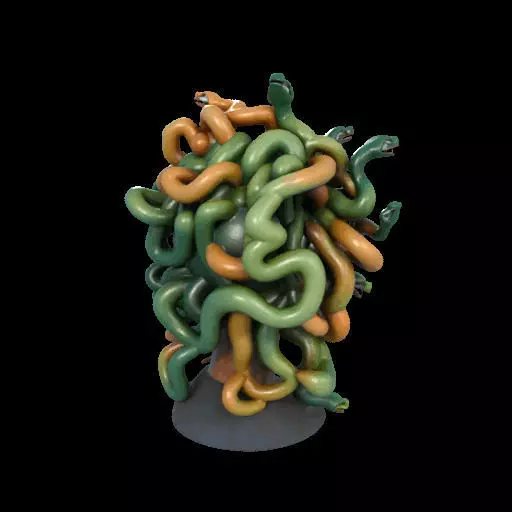 1984  Medusa Gorgon Head 3D Model  magic 3D print model_5