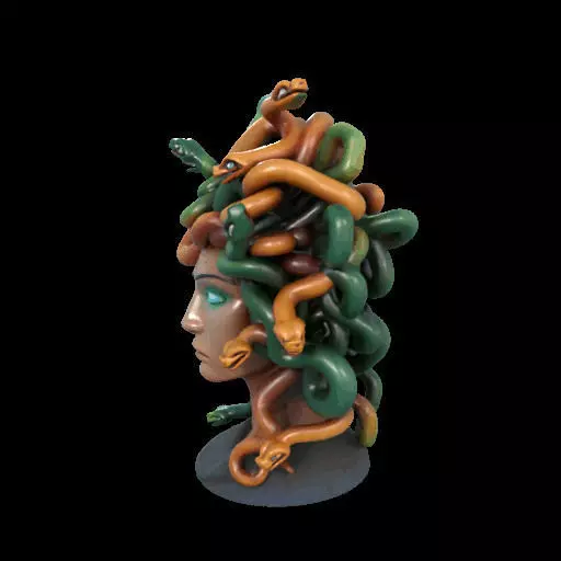1984  Medusa Gorgon Head 3D Model  magic 3D print model_18