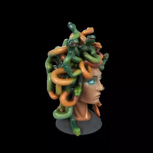 1984  Medusa Gorgon Head 3D Model  magic 3D print model_26
