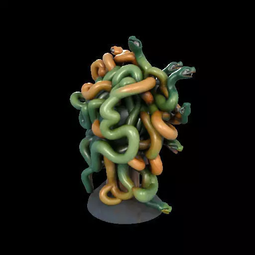 1984  Medusa Gorgon Head 3D Model  magic 3D print model_3
