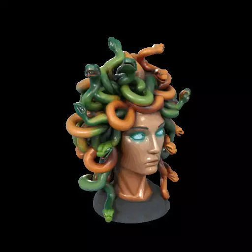 1984  Medusa Gorgon Head 3D Model  magic 3D print model_24