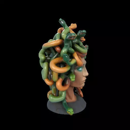1984  Medusa Gorgon Head 3D Model  magic 3D print model_27