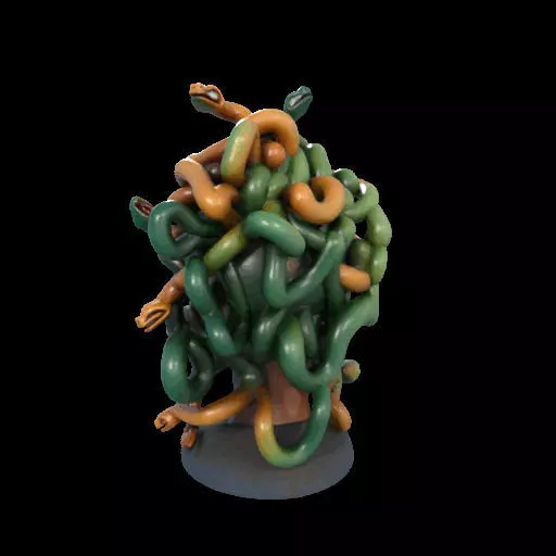 1984  Medusa Gorgon Head 3D Model  magic 3D print model_13
